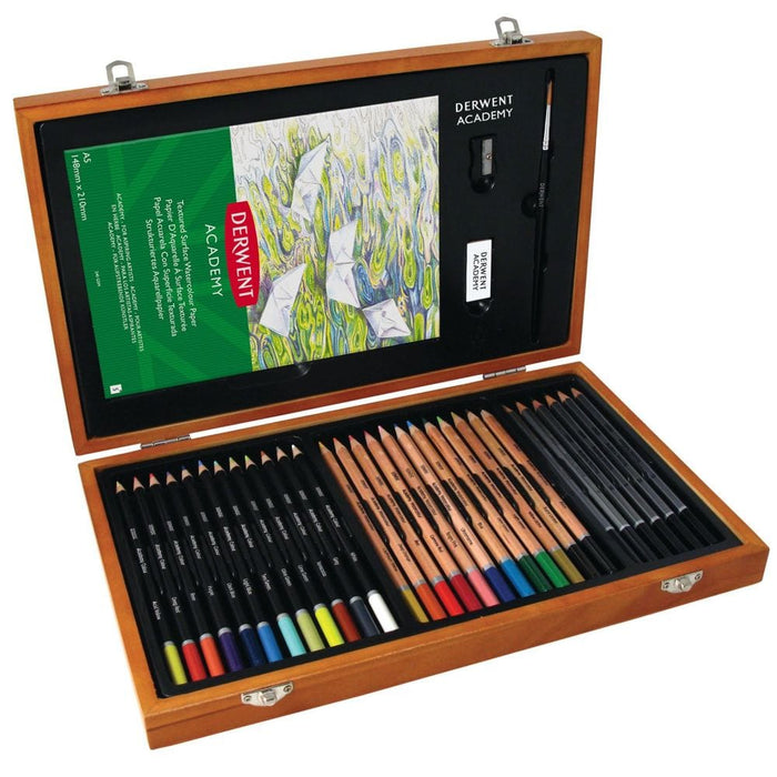 Academy Pencils Wooden Box 35pc Set