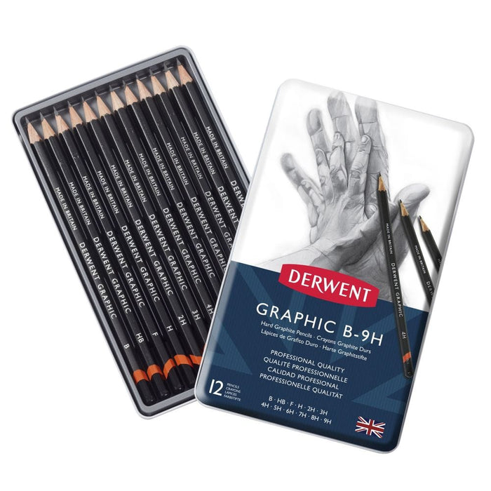 Graphic Hard Pencils 12 Tin