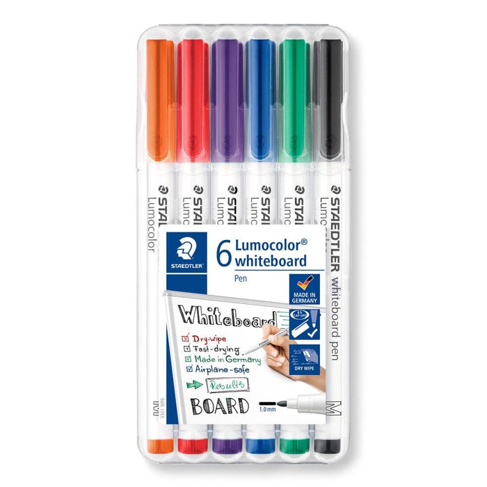 Lumocolour Whiteboard Marker Bullet Tip Pack of 6 1mm Bullet