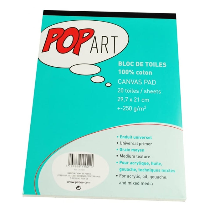 Pop Art Canvas A4 Pad - 20 Sheets